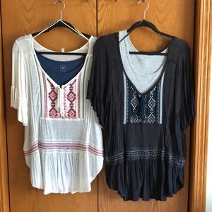 Set of two boho tops